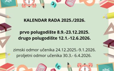 Kalendar rada 2025./2026.