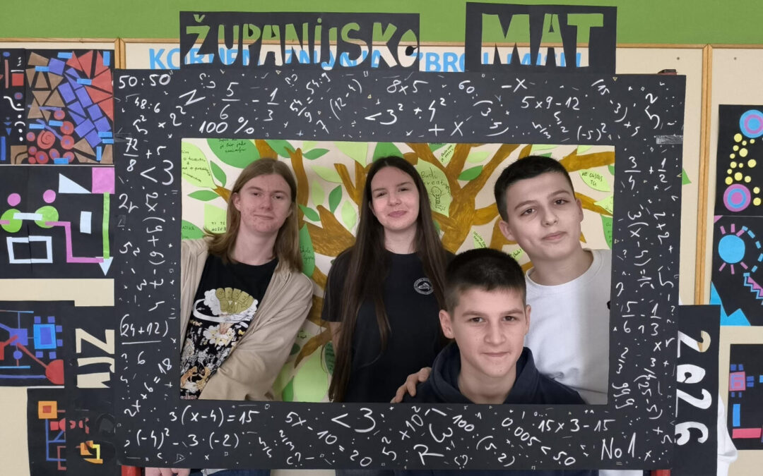 Odlični uspjesi na županijskoj razini iz matematike