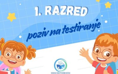 Poziv na testiranje za upis u 1. razred