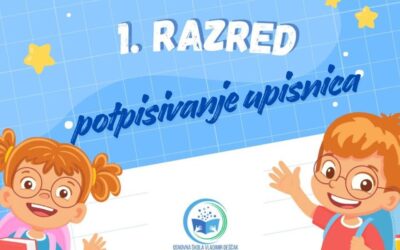 Obavijest za roditelje upisnika u 1. razred OŠ