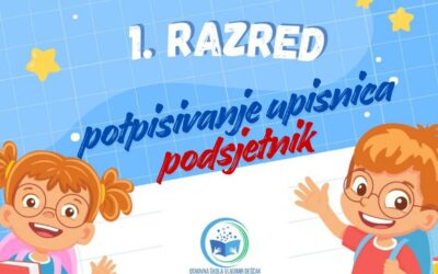 Obavijest za roditelje upisnika u 1. razred OŠ