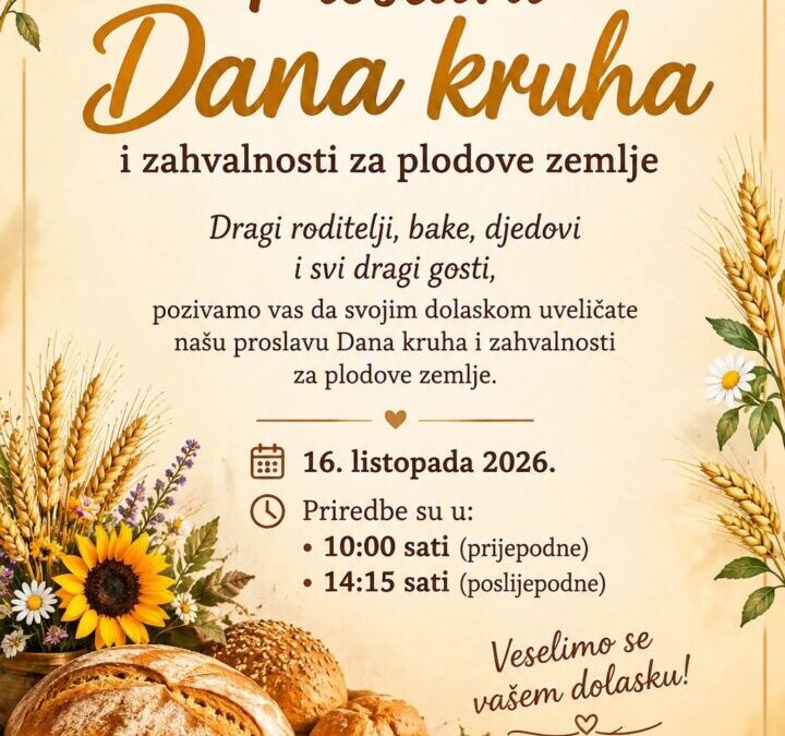 Poziv na proslavu Dana kruha